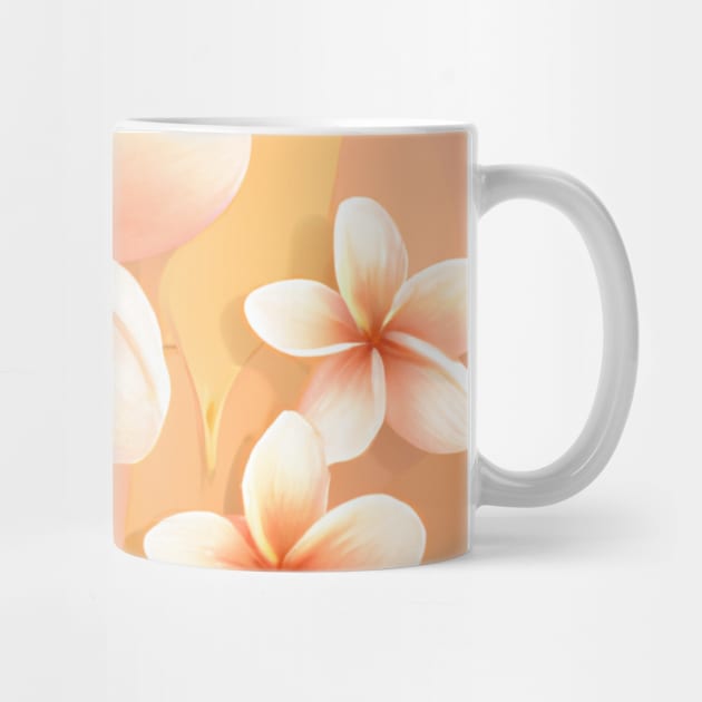 Vibrant Orange Floral by Sevendise